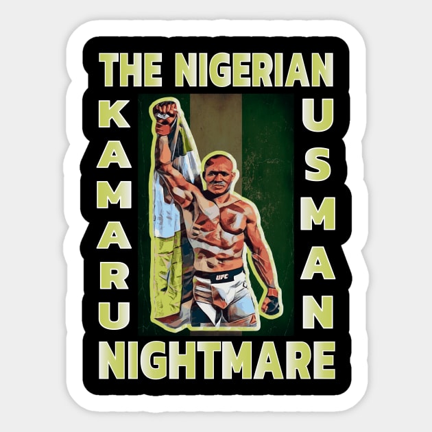 The Nigerian Nightmare Kamaru Usman Sticker by FightIsRight